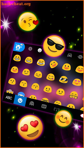 Neon Love Keyboard Theme screenshot