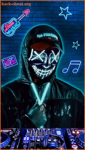 Neon, Mask, Man Themes, Live Wallpaper screenshot