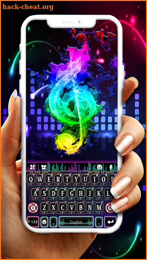 Neon Music Dj 2 Keyboard Theme screenshot