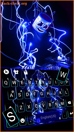 Neon Music Dj Keyboard Theme screenshot