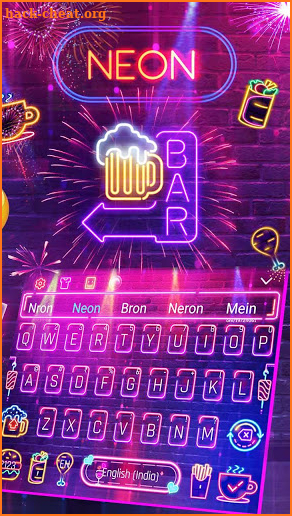 Neon Night Bar keyboard screenshot