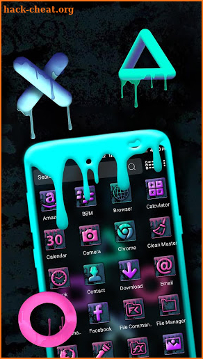 Neon Paint Launcher Theme screenshot