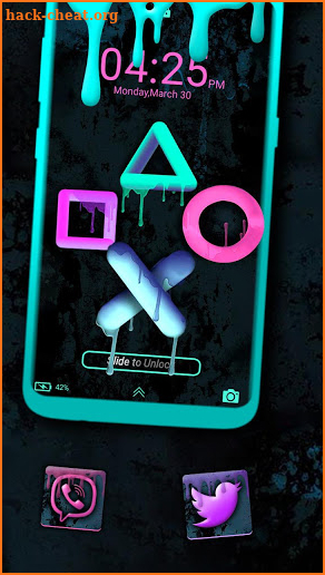 Neon Paint Launcher Theme screenshot