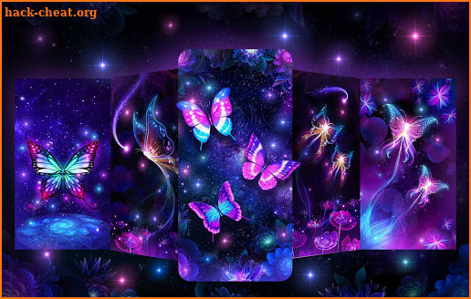 Neon Purple Butterfly Live Wallpapers screenshot