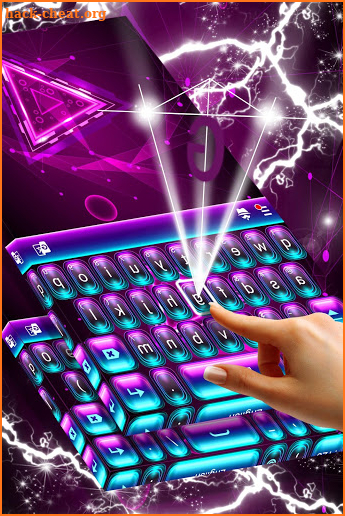 Neon Purple Keyboard Themes screenshot