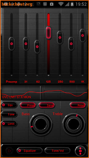 NEON RED Poweramp skin V2 screenshot