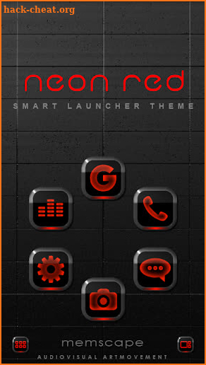 NEON RED Smart Launcher Theme screenshot