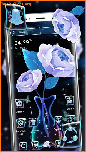 Neon Rose Edge Launcher Themes screenshot