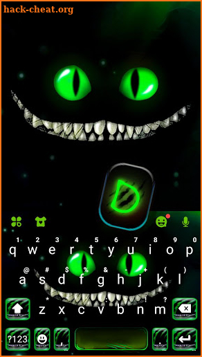 Neon Scary Smile Keyboard Theme screenshot