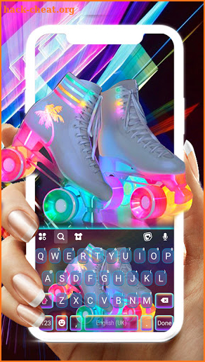 Neon Skates Keyboard Background screenshot