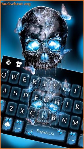 Neon Skull Keyboard Theme screenshot