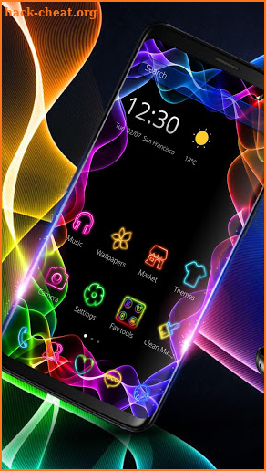 Neon Sparkle Borderlight Launcher screenshot