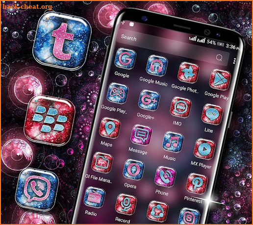 Neon Spiral Circle Launcher Theme screenshot