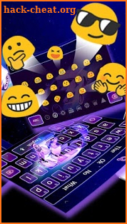 Neon Sports Car Keyboard Theme screenshot