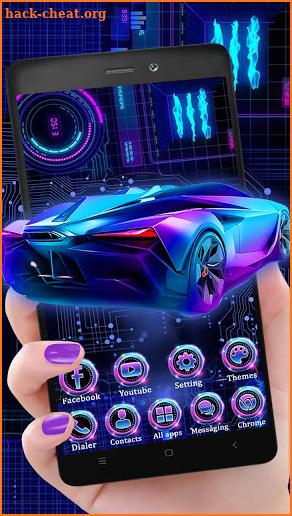 Neon Sports Car Themes HD Wallpapers screenshot