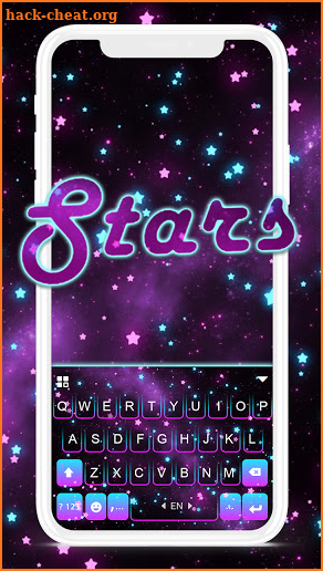 Neon Stars Live Keyboard Background screenshot