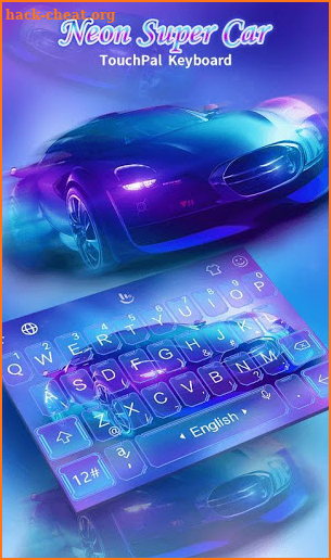 Neon Super Car Keyboard Theme screenshot