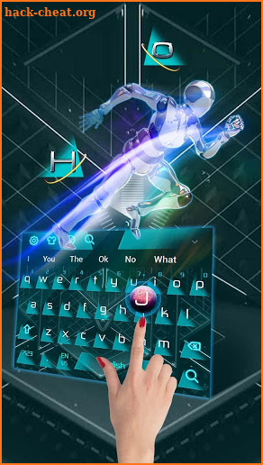 Neon Technology Keyboard Theme screenshot