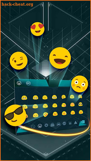 Neon Technology Keyboard Theme screenshot