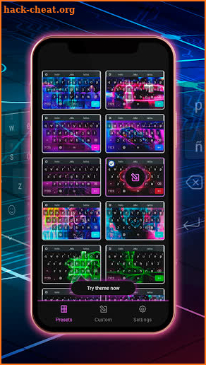 Neon Theme - Android Keyboard screenshot