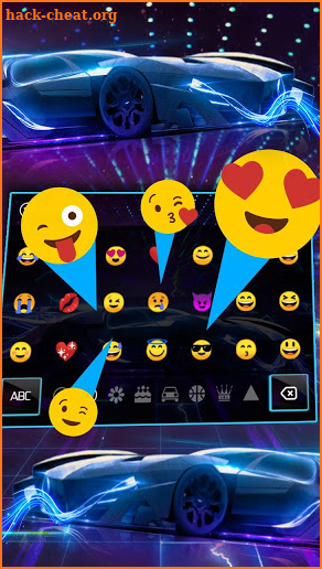 Neon Thunder Car Keyboard screenshot