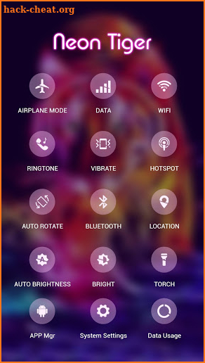 Neon Tiger APUS Launcher Theme screenshot