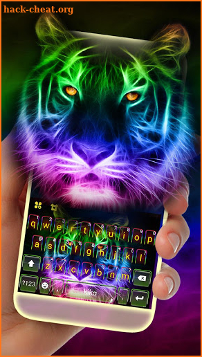 Neon Tiger Keyboard Theme screenshot