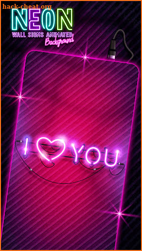 Neon Wall Signs Animated Background screenshot