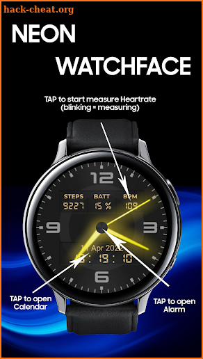 Neon Watchface AKM Wear OS screenshot