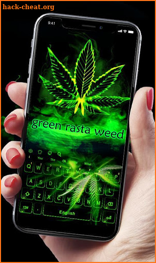 Neon Weed Keyboard Theme screenshot