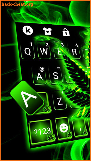 Neon Weed Smoke Keyboard Theme screenshot