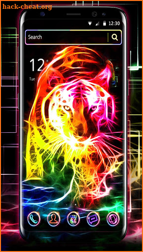 Neon Wild Tiger Theme screenshot