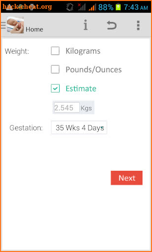 Neonatology screenshot