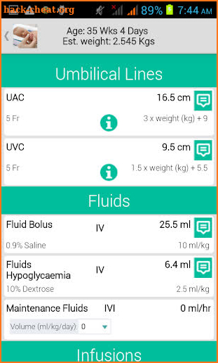 Neonatology screenshot