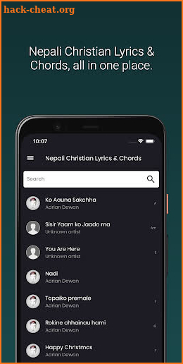 Nepali Christian Lyrics Chords screenshot