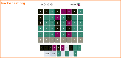 Nerdle screenshot
