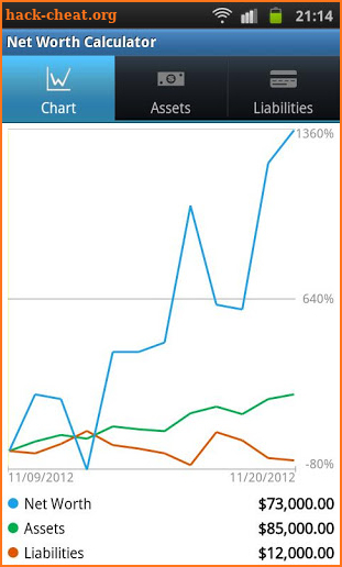 Net Worth Calculator screenshot
