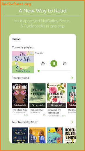 NetGalley Shelf screenshot