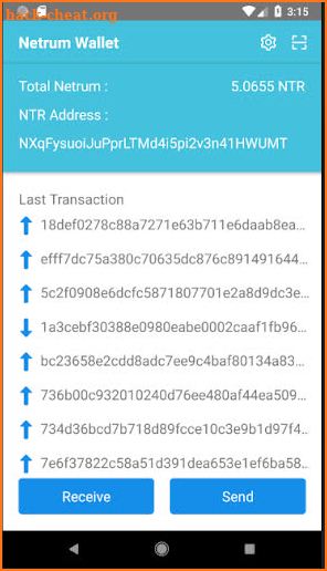 Netrum Wallet screenshot