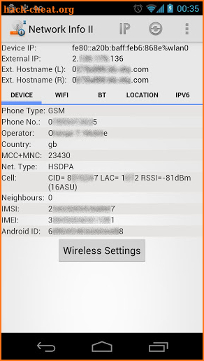 Network Info II screenshot