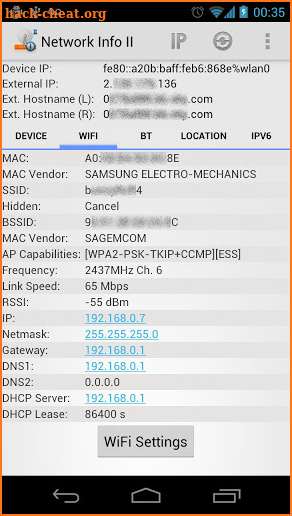 Network Info II screenshot