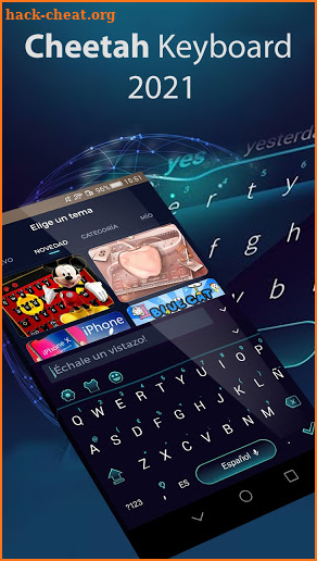 New Cheeta keyboard - 3D wallpapers GiF theme 2021 screenshot