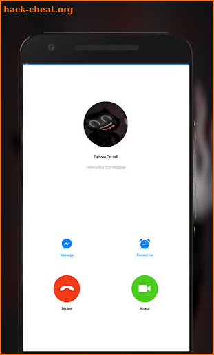 New Fake Call Cat cartoon Horror Video Call screenshot