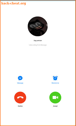 New Fake Call Dog cartoon Horror Video Call screenshot