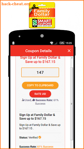 New Family Dollar Coupons Cheat screenshot