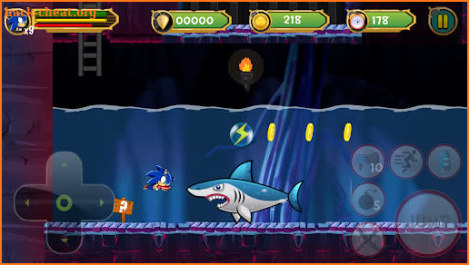 New Fast Blue Hedgehog Rush Fight Vs aliens screenshot