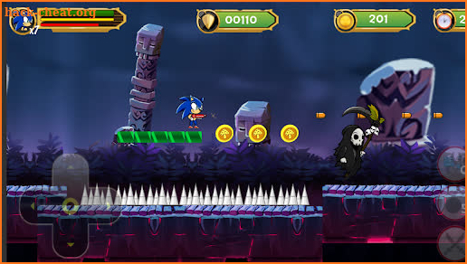 New Fast Blue Hedgehog Rush Fight Vs aliens screenshot