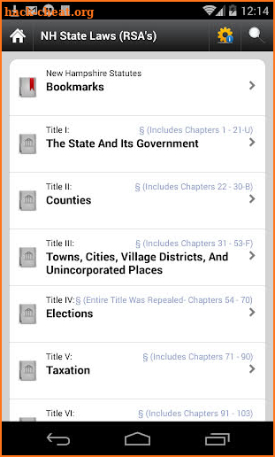 New Hampshire Statutes, NH Laws 2018 screenshot