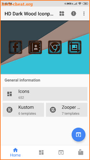 New HD Dark Wooden Theme Iconpack Pro screenshot