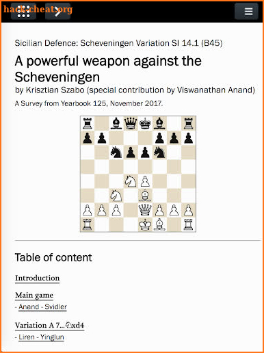 New in Chess Yearbook screenshot